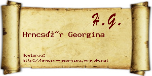 Hrncsár Georgina névjegykártya